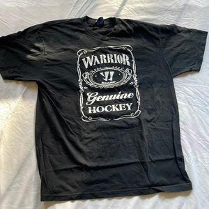 Rare Warrior Hockey brand Jack Daniels logo black XL tee shirt.